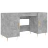 Desk Concrete Grey 140x50x75 cm Particleboard