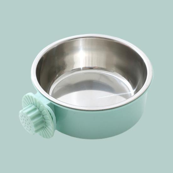 Гофрированный подвесной набор мисок 2-в-1 для защиты от проливания Съемный компактный сифон Принцип действия Аксессуар для домашних животных