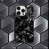 Чехол для телефона с рисунком под карбон, IMD чехол для iPhone 17, 16, 15, 14, 13, 12, 11 Pro Max Plus, цвет Серебристый