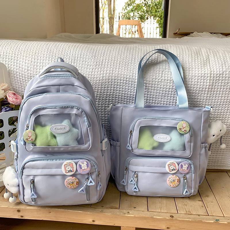 School Bag Children's Elementary School Students Girls Junior High School Students High School Two-piece Set Backpack