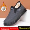 Men's Winter Snow Boots - Warm, Waterproof, Non-slip, Velvet-lined Wool Comfort for Middle-aged & Elderly