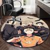 1 шт. Круглый ковер Haikyuu Волейбольной команды старшей школы Карасуно - Аниме-дизайн, Коврик под офисное кресло, Нескользящий ковер, Подходит для домашнего декора, Гостиной