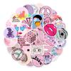 103 pink girl heart graffiti stickers children cartoon pattern room decoration stickers PVC self-adhesive