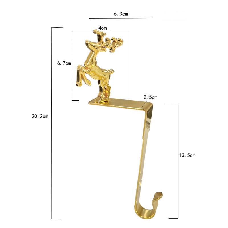 1 шт. Рождественский кулон Снежинка Лось Снеговик Форма дерева Металлический крючок для двери камина Шкаф Рождественская вечеринка Навидад Декор года