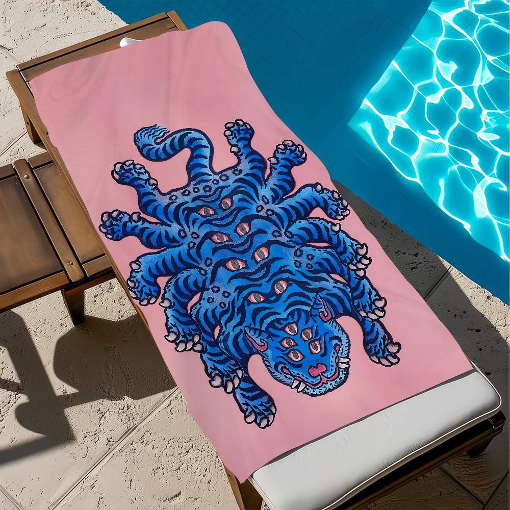 L-lIAM art A-aLVY Towel Large Quick-Drying Microfiber soft Beach Towel for Travel Fitness Sauna Bathing Camping