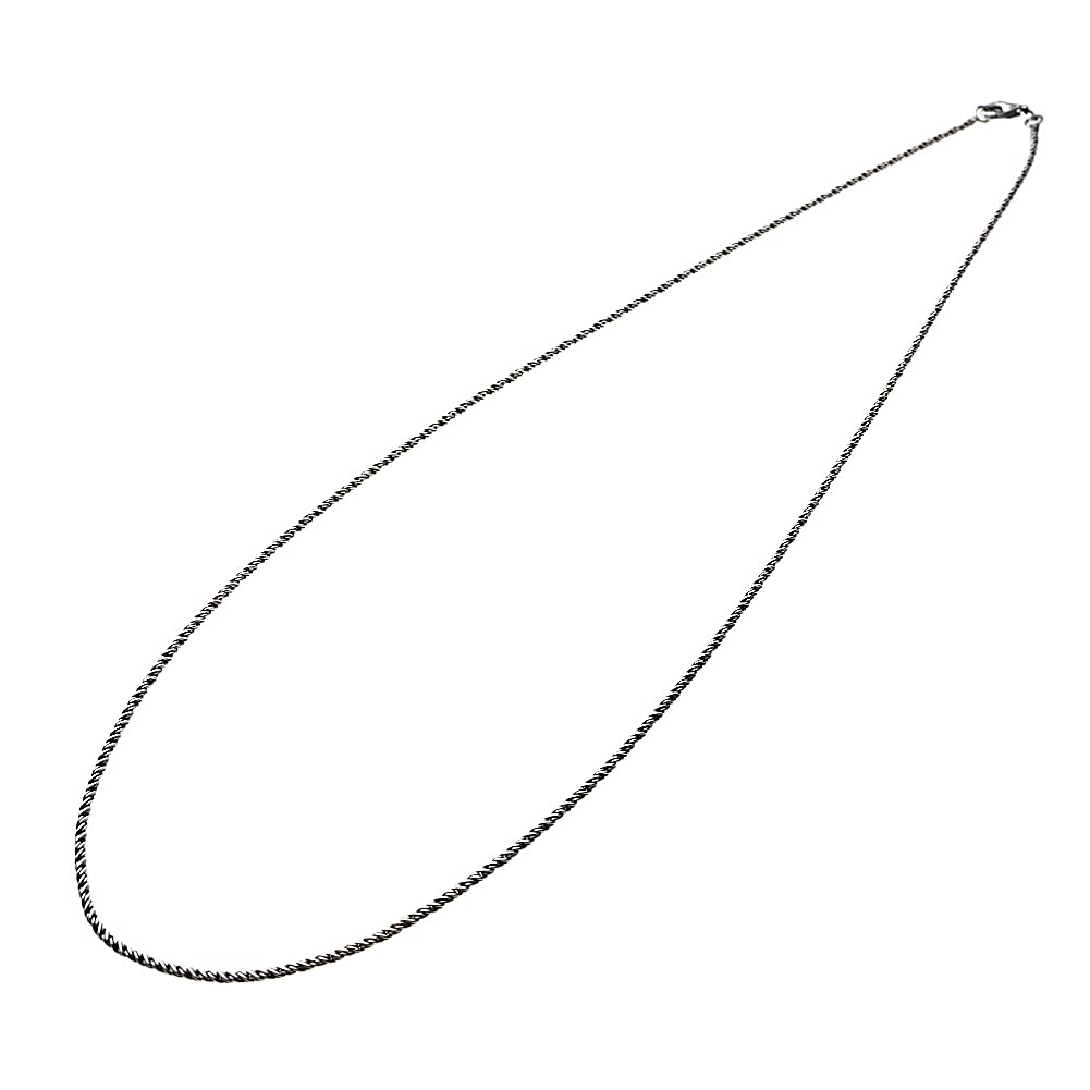 Цепочка Спираль Сенот 1,5 мм из серебра с дымчатым покрытием [Серебряный аксессуар] c0019 50 см