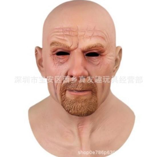 Double-layered Jack latex headgear with blood-colored brain and skull, skull mask with movable jaw