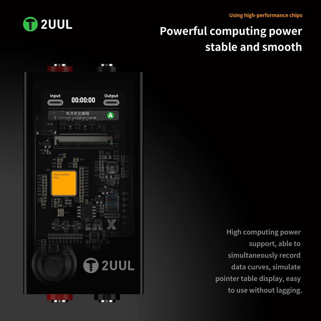2UUL PW11 Power X High Refresh Full-color Screen Power PCB Detector One-click Operation For Mobile Phone Circuit Tester Tools