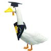 Yousheng 1 Set Lawn Goose Graduation Outfits Black Bachelor Hat Bowknot Tie Outdoor Yard Paty Goose Statue Decoration Dress-up Clothing Costume