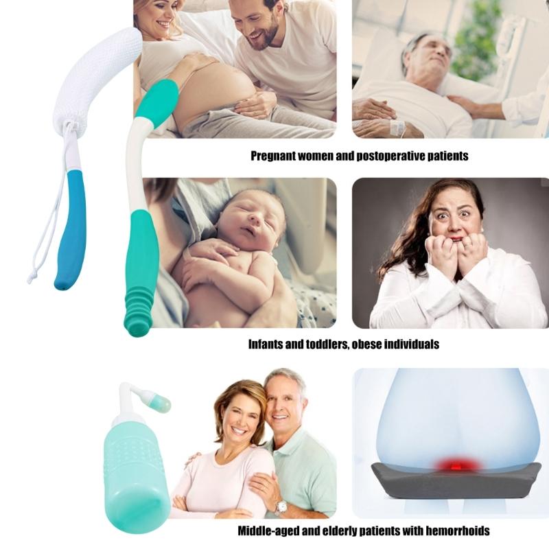Набор щеток для ванны с длинной ручкой и перианальной мойки Пластиковые туалетные принадлежности Инструменты для послеродового восстановления и помощи в передвижении