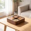 Tea Box with Glass Lid Clear Wooden Box with Glass Lid Tea Bag Organizer Decorative Sturdy for Hosts, Tabletop, Living Room