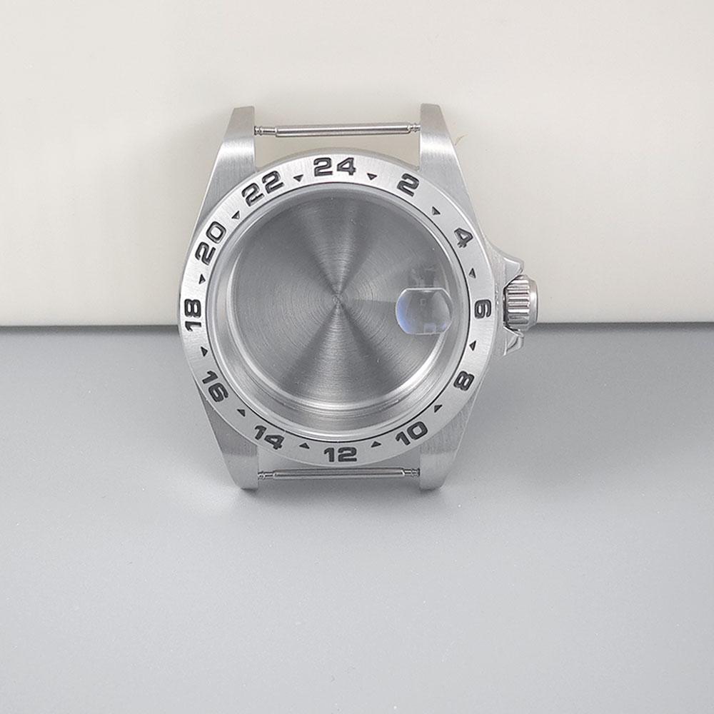 Корпус для часов 39 мм Old EXP 24-часовой GMT Стальной безель для механизма NH34 NH35 NH36 Сапфировое стекло Аксессуары для корпуса часов Explorer
