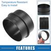 Car Air Ducting Connector Straight Air Heater Duct Joiner Connector Pipe 2.95'' 75mm OD Black