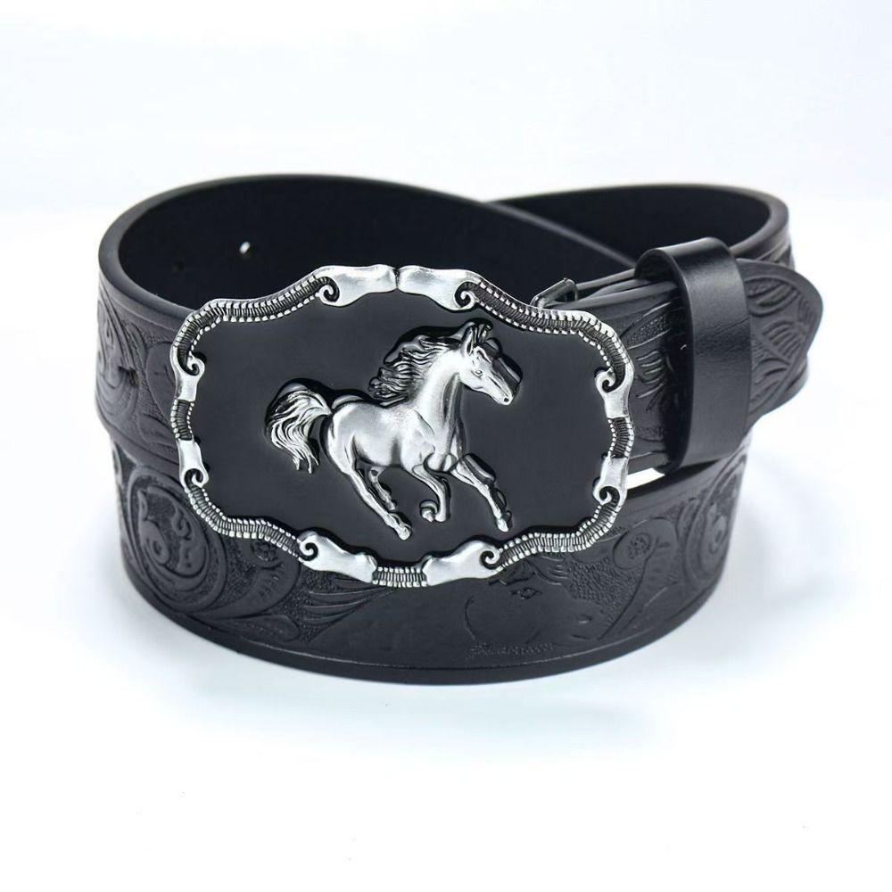 Luxury Design Western Cowboy Belt Trendy Brand Cowboy Waist Belt For Men Woman