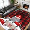 Christmas Printed Square Area Rug Soft Non Slip Floor Carpet For Bedroom Holiday Gift