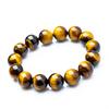[Kyojudo] High-Quality AAA Tiger's Eye Power Stone Bracelet for Good Fortune and Gambling (12mm, 16)