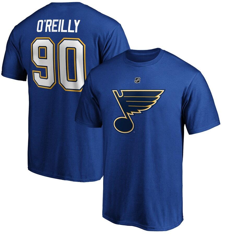 Supports NHL Blues ice hockey jersey T-shirt, American sports loose fit, plus-size quick-dry T-shirt, short sleeve
