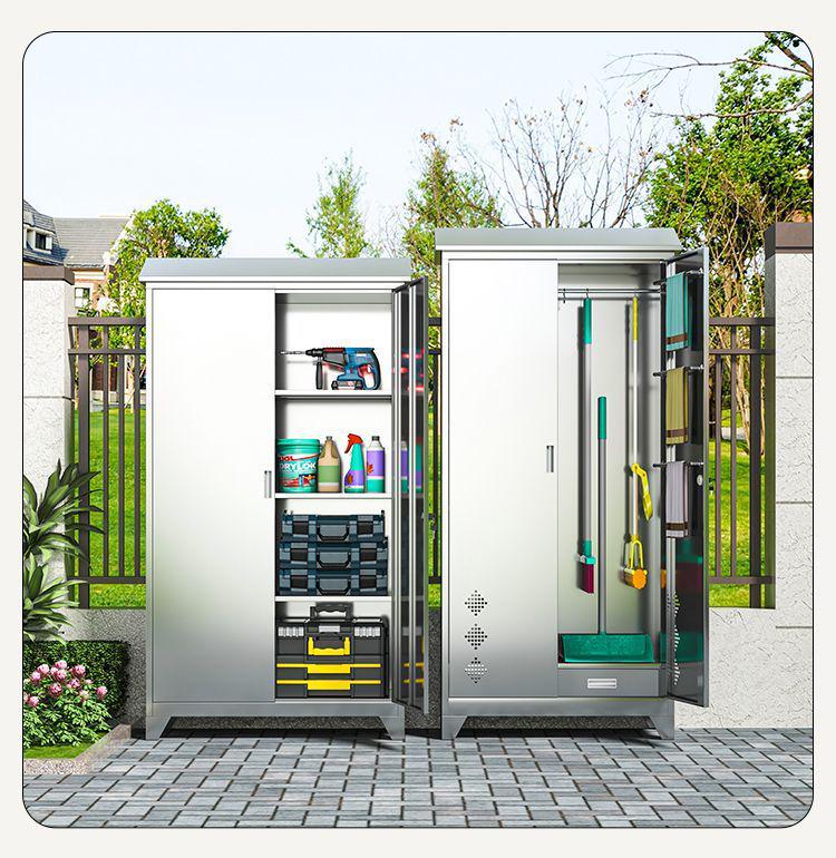 304 Stainless Steel Waterproof Storage Cabinet with Lock for Outdoors