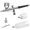 Double-Action Airbrush, 0.5mm Diameter, with Integrated Airbrush Cup, for Spray Painting and Plastic Model Painting