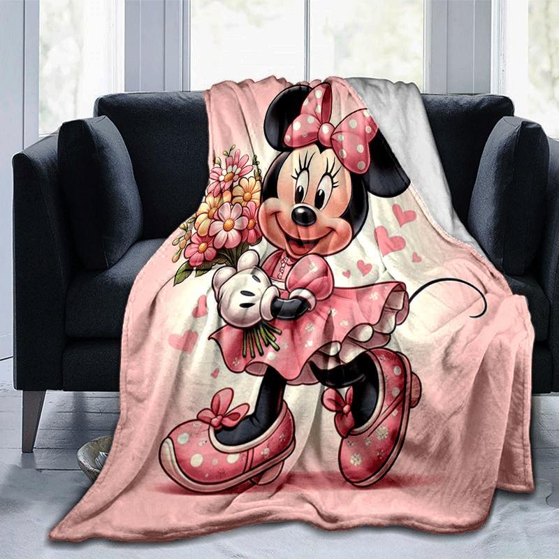 1pc Minnie Printing Blanket - Soft, All-Season Throw for Living Room, Bedroom,Travel