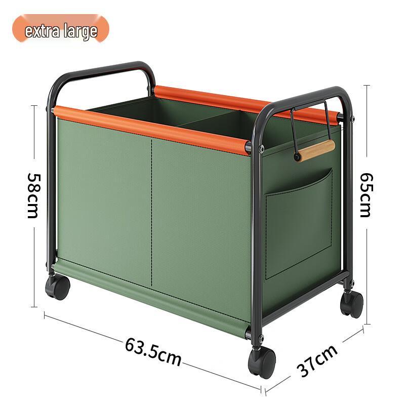 Milin Large Mobile Storage Cart with Railing