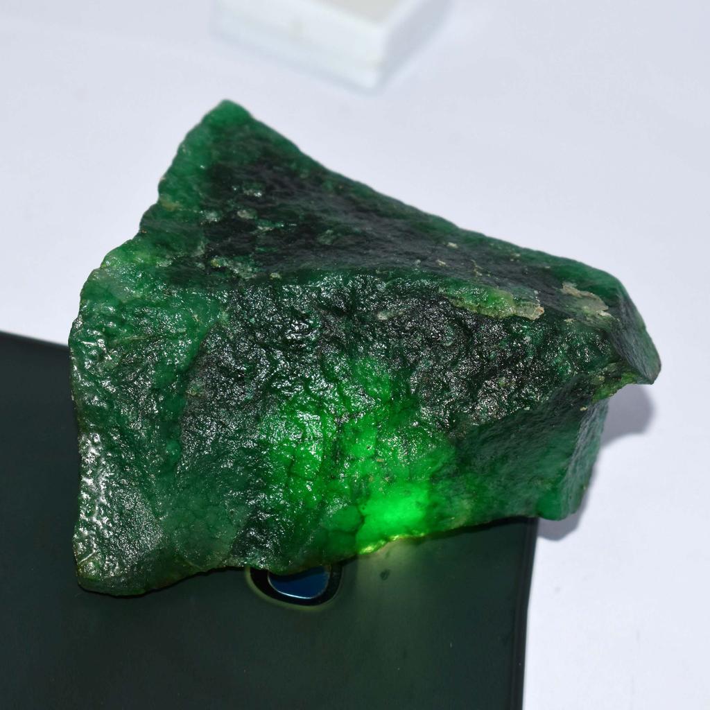 Natural Green Emerald Uncut Rare Rough 119 Ct CERTIFIED Flawless Gemstone