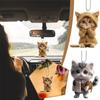 Lovely Funny Cat Pendant With Lanyard Car Acrylic Hanging Decorative Decoration Pendant 2D New Q9D0
