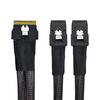 Xiwai PCI-E Ultraport Slimline SAS Slim 4.0 SFF-8654 8i 74-контактный - Двойной кабель PCI-Express SFF-8087 Mini SAS