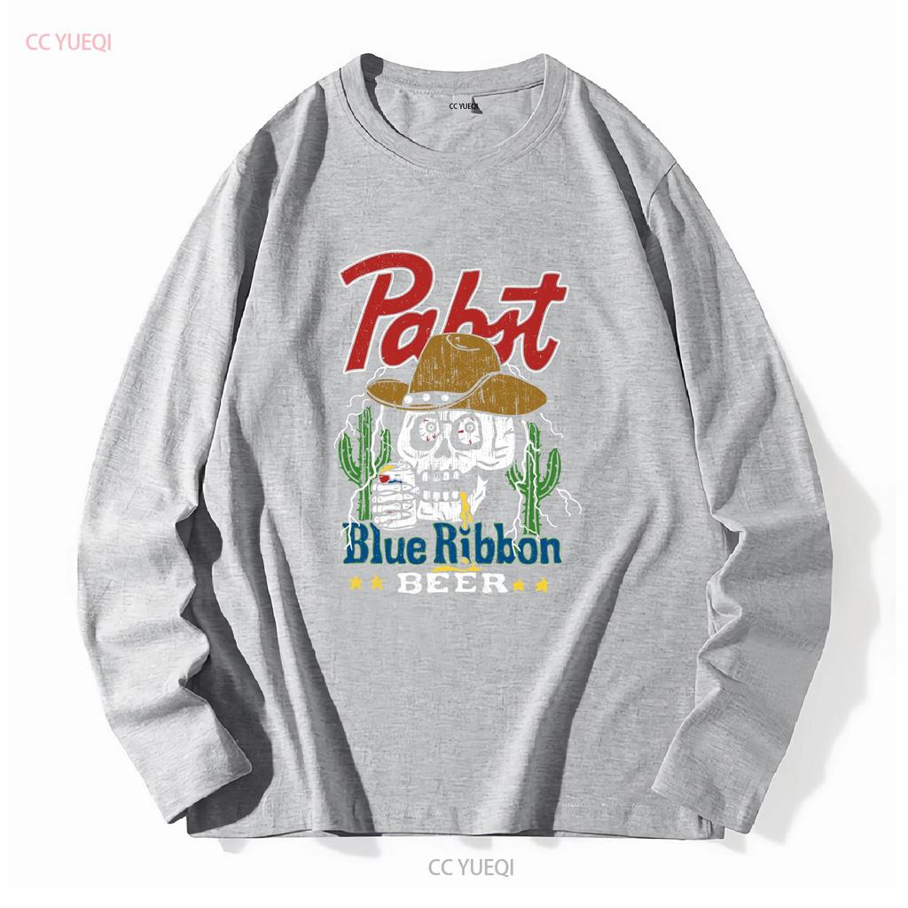 Pabst Blue Ribbon Beer T Shirt Adult Size Large Color Washed Black vintage Washed Breathable Comfortable Stretched Unisex
