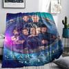 1 шт. Фланелевое одеяло с принтом Stargate SG-1, Высокое качество, Для всех сезонов, Декор для дома, Тепло и уют, Идеально для Рождественских подарков