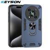 KEYSION Противоударный защитный чехол для Itel RS4 Мягкий силиконовый + защитное кольцо для объектива камеры ПК Подставка для телефона Задняя крышка для Itel RS4
