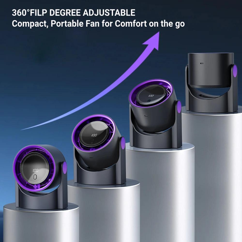 Умный электрический вентилятор с 100 скоростями, безлопастной вентилятор, USB-зарядка, настольный, бесшумный, настенный кондиционер, настольный вентилятор для офиса, кемпинга