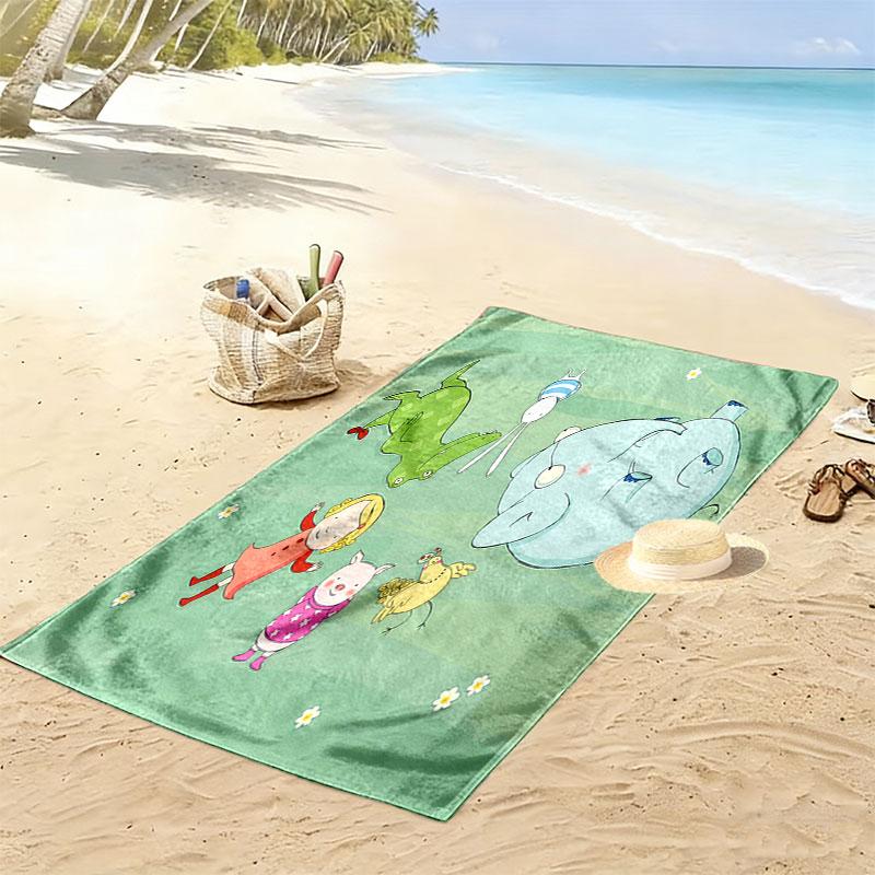 Tilly Friends Joy Print Beach Towel, Large Soft Quick Dry Towel for Beach Camping Swimming
