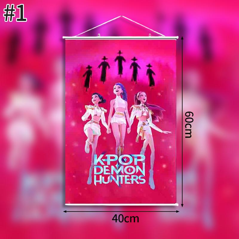 К-поп Охотники на демонов Задник Huntrix Мультяшный гобелен К-поп Воин Постер Домашняя вечеринка Настенный фон