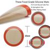 LMETJMA Круглые силиконовые коврики для выпечки, легко моющиеся, антипригарные, пищевые, многоразовые коврики для выпечки, для духовки, печенья макарон JT27