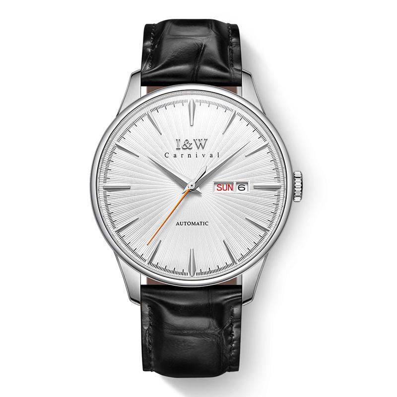 IW Luxury Brand Top Quality Fashion Men Automatic Mechanical Watch Waterproof Calendar Week Leather MIYOTA Movement Watch