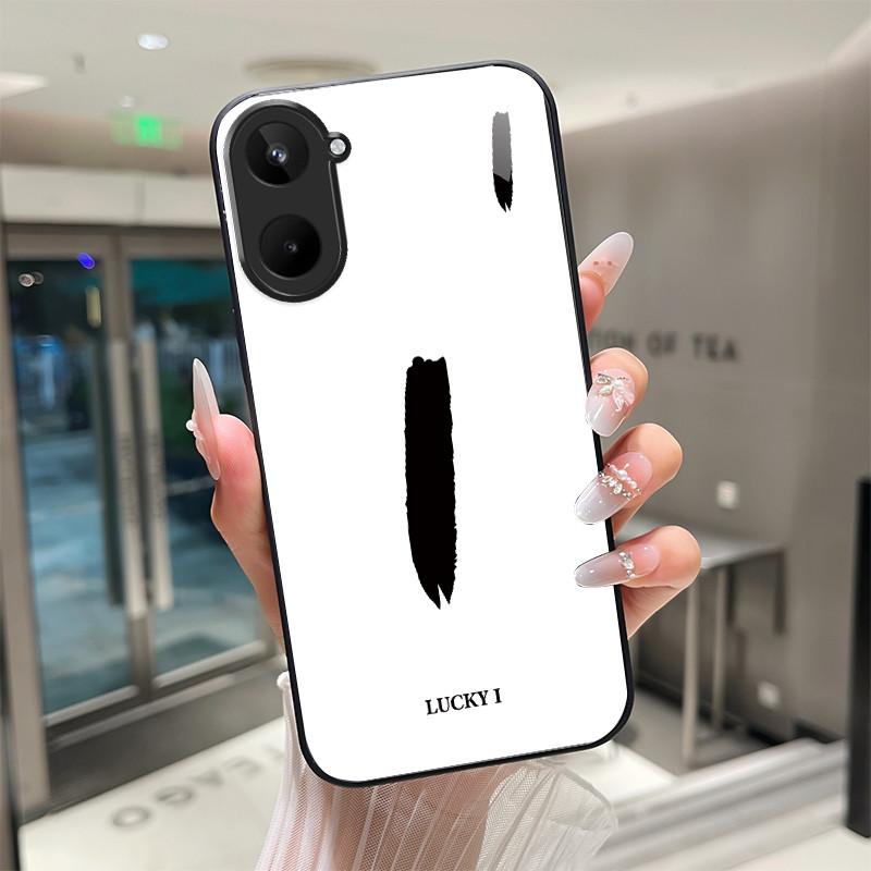 Чехол Для Realme 10 Pro Plus 4G 5G Счастливыми Буквами Задняя Крышка Capa Для Realme10 10Pro 10Pro+ Закаленное Стекло Мягкий ТПУ Защитный Fundas