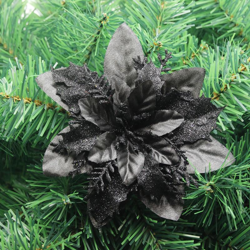 Золотая пудра Трехслойный Рождественский венок из цветов и украшение для елки