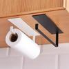 Kitchen Wrought Iron Tissue Rack, Cabinet Hanger, Roll Paper Rag Rack, Creative Non-punching Wall-mounted Storage Hanger