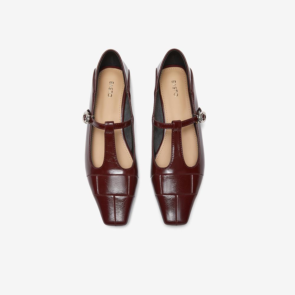 Bestu 26 Autumn Mary Jane Shoes Fashion Retro Commuter Coarse Heel Square Head Women's Shoes R6075CQ6