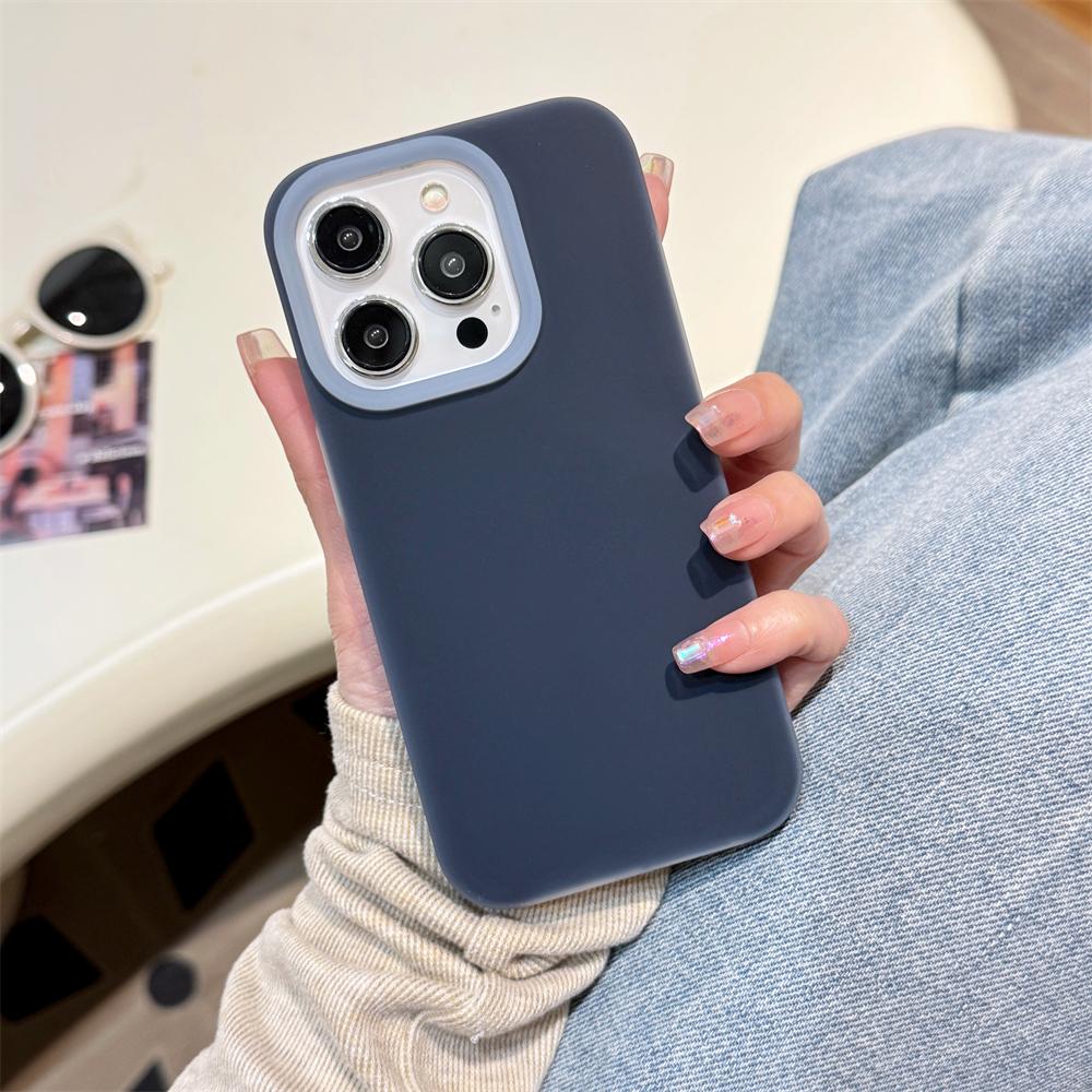 Роскошный Чехол из Жидкого Силикона Конфетного Цвета для iPhone 16 15 14 13 12 Pro Max Puls 11 Мягкий Ударопрочный Бампер Матовое Покрытие