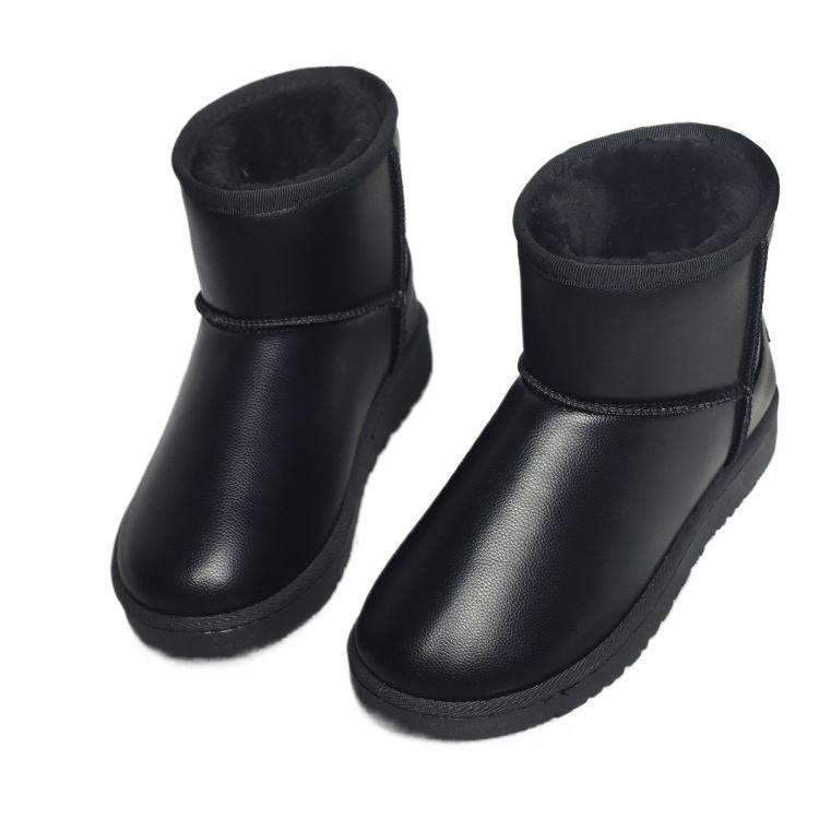 Водонепроницаемые и нескользящие 2025 новые зимние ботинки женские короткие ботинки на плоской подошве корейская версия хлопковая обувь утолщенные теплые женские ботинки студенческая обувь
