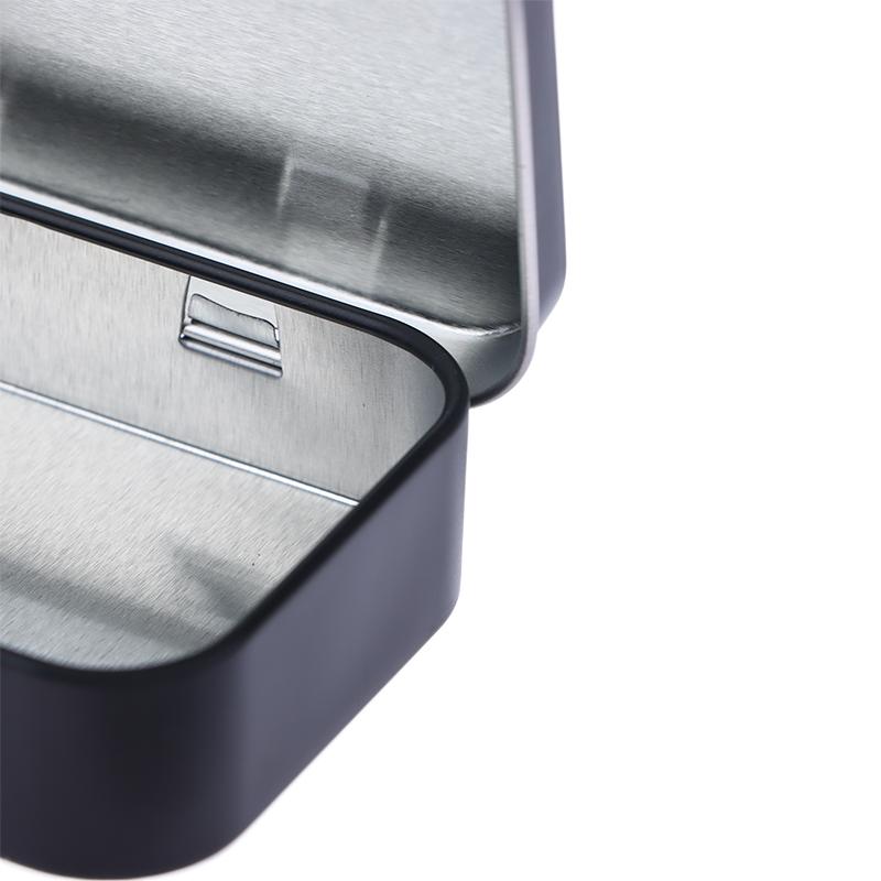 1Pc Survival Kit Small Empty Tinplate Silver Black Flip Storage Box Organizer For Money Coin Candy Key Cigarette Sealed Box