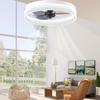 IRALAN Modern LED Ceiling Fan with Light Silent Motor with Remote Control Ceiling Lamps for Room Kitchen Living Room Lights