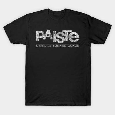Мужская черная футболка с принтом Paiste-Cymbals-Sounds Печать на трансферной бумаге без вырезания Хлопковая футболка