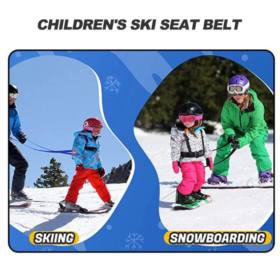 Тренажер для катания на лыжах для малышей Yousheng со съемным поводком, регулируемый быстроразъемный ремень для лыжного снаряжения, сноуборда, тренировочный ремень