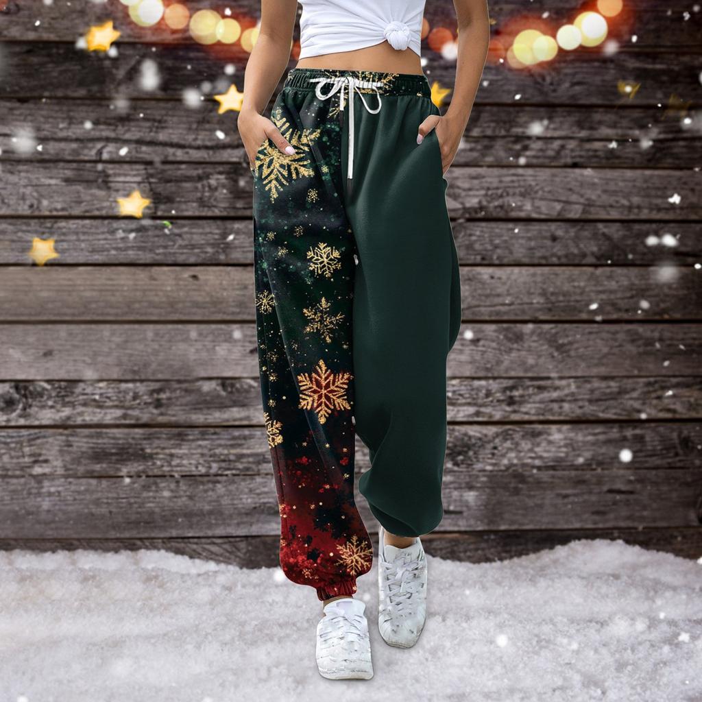 Women's Casual Fashion Sweatpants Christmas Printed Casual Pants