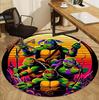 Gamer Pattern Round Rug, Indoor/Outdoor Mat, for Picnic, Gameroom, Bedroom, Office, Living Room, Home Decor Carpet, Birthday Gift