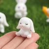 4шт Пасхальный кролик Морковь Миниатюрный садовый декор Мини-кролик Пасхальный кекс Декор