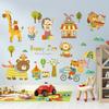 Kids Room Wall Stickers Cartoon Nursery Decoration Self Adhesive Removable Decor for Kindergarten Baby Bedroom Classroom